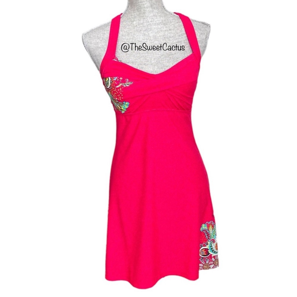 ATHLETA Saline Montego Athletic Mini Boho Floral Swim Dress Athleisure XS